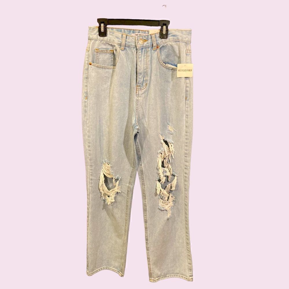90s Boyfriend Heavily Distressed Jeans
